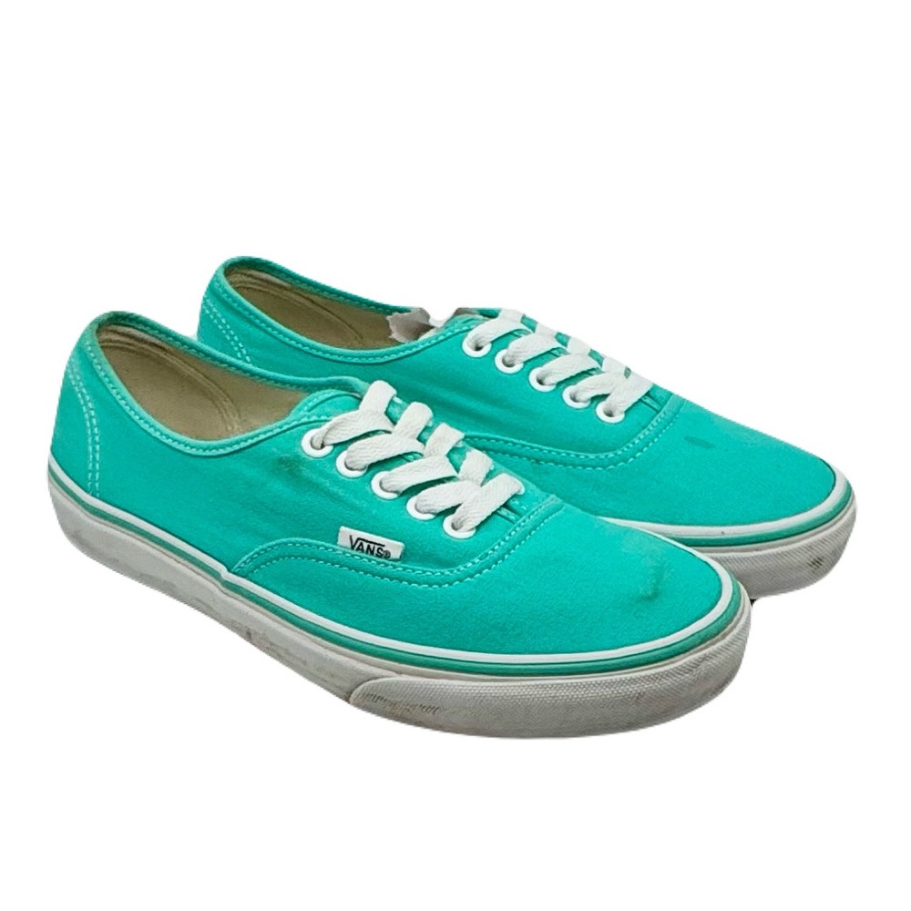 VANS Low Top Teal Canvas Skate Shoe Sneaker Unisex Men’s Size 7.5, Womens Size 9